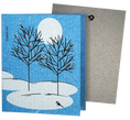 Load image into Gallery viewer, 5 Chickadees Holiday Moon Greeting Turns Into a Cleaning