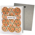 Load image into Gallery viewer, Clards eco-friendly greeting card - floral pattern and 'Beautiful You' text - turns into 2 reusable sponge cleaning cloths.