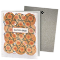 Load image into Gallery viewer, Clards eco-friendly greeting card - floral pattern and 'Beautiful You' text - turns into 2 reusable sponge cleaning cloths.