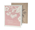 Load image into Gallery viewer, Card with floral design and text on pink background