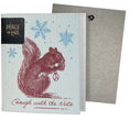 Load image into Gallery viewer, Squirrel Vintage Etching Winter Greeting Clard- Greetings