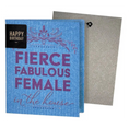 Load image into Gallery viewer, Fierce Fabulous Women Clards, Greetings that Clean Up Swedish dishcloths Clards.com