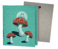 Load image into Gallery viewer, Fungi Frog –Greeting Card Turns to Swedish Sponge Cloth