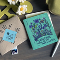 Load image into Gallery viewer, Gardening Good for Soil, Soul–Greeting Card Turns to Swedish Sponge Cloth