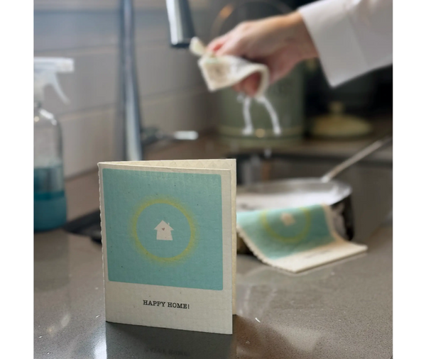 Happy Home! 2-in-1 Greeting Clard® & Eco Cloth - Eco