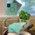 Load image into Gallery viewer, Joy Holiday Wreath Clard—Greetings that turn into reusable cleaning cloths soakitup.shop