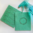 Load image into Gallery viewer, Joy Holiday Wreath Clard—Greetings that Clean Up wet cleaning up