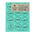 Load image into Gallery viewer, back of Joy Holiday Wreath Clard—Greetings that turn into reusable cleaning cloths soakitup.shop