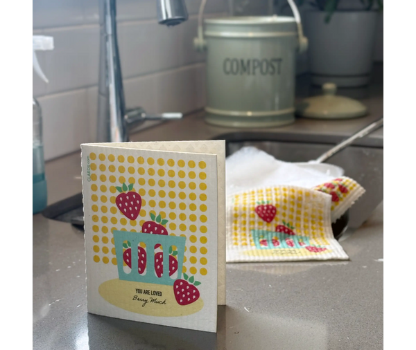 Loved Berry Much 2-in-1 Greeting Clard® & Eco Cloth - Eco