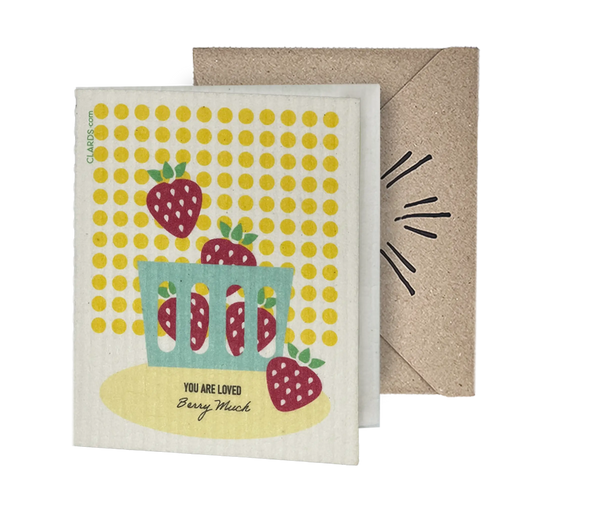 Loved Berry Much 2-in-1 Greeting Clard® & Eco Cloth - Eco