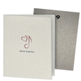 Load image into Gallery viewer, Clards eco-friendly greeting card - Music notes with heart 'Note Worthy' - turns into 2 reusable sponge cleaning cloths.