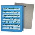 Load image into Gallery viewer, Greeting Turns Into a Cleaning Cloth Clards eco-friendly greeting card - Peace Like A River illustration river and pine trees - turns into 2 reusable sponge cleaning cloths