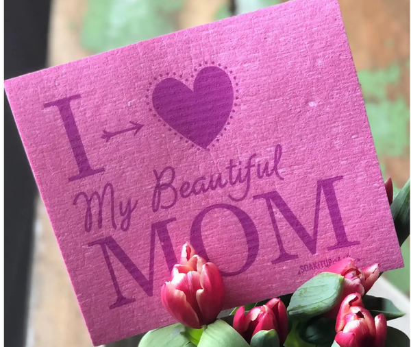 I heart my beautiful MOM - Swedish Dishcloths