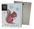 Load image into Gallery viewer, Squirrel Vintage Etching Winter Greeting Clard- Greetings
