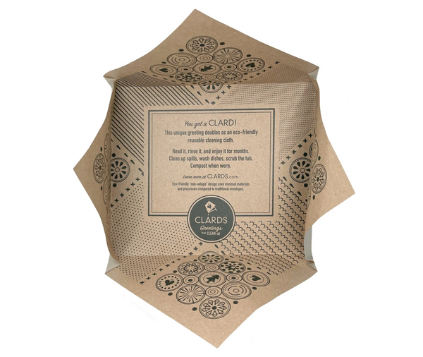 Status Crow with Sunflowers Clards—Greetings that Clean Up -