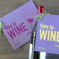 Load image into Gallery viewer, Time to Wine Red swedish dishcloth gift soakitup.shop