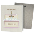 Load image into Gallery viewer, You’re So Loved Soak iT Up Clards eco-friendly greeting card - sink bubbles- turns into 2 reusable sponge cleaning cloths. soakitup.shop