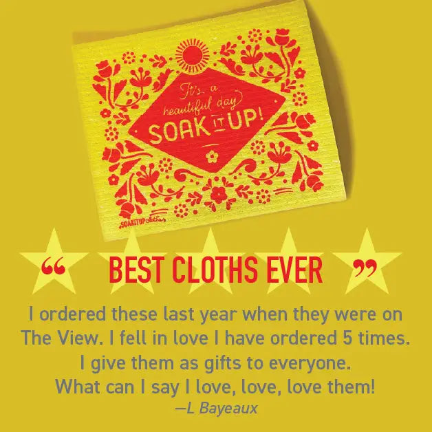 "Best Gift Ever" favorite reviews from Soak iT Up Cloths customers