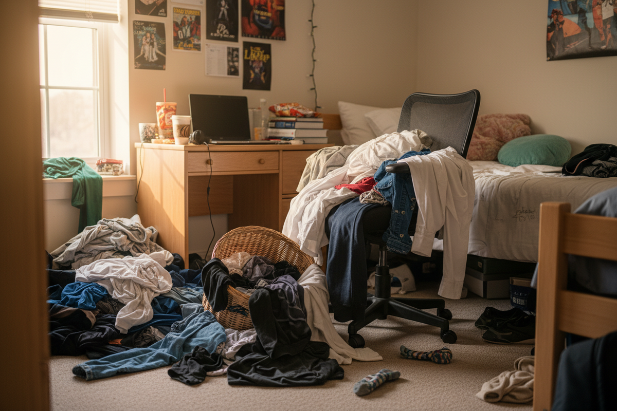 messy college room photos