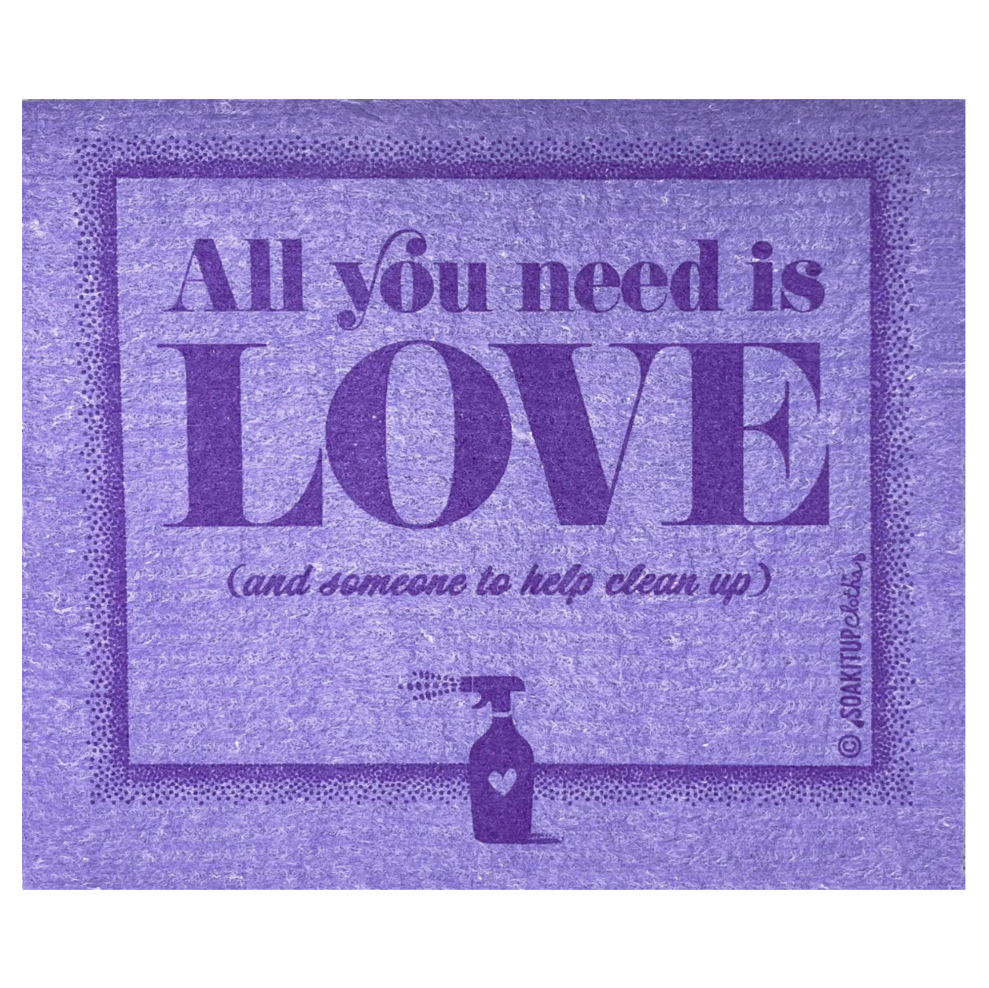 All You Need is LOVE (and someone to help clean up) Swedish dishcloths soakitup.shop