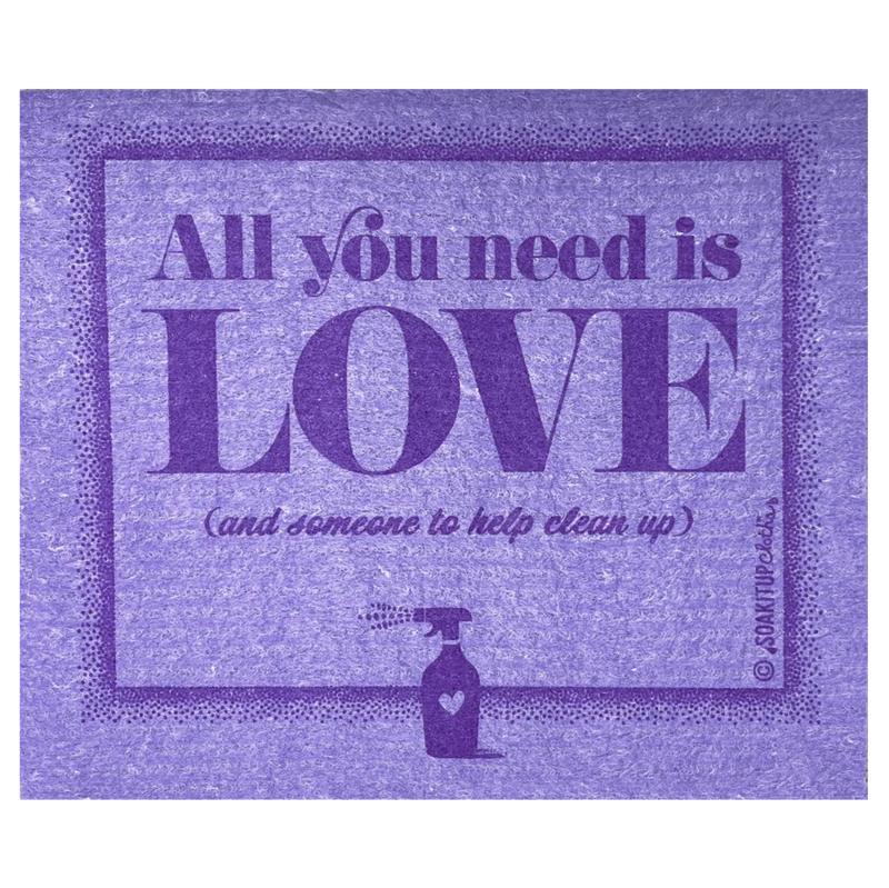 All You Need is LOVE (and someone to help clean up) Swedish dishcloths soakitup.shop