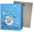 Load image into Gallery viewer, Amazing what a few Flakes Can Do Together turns into greeting card turns into cleaning cloth Clards.com
