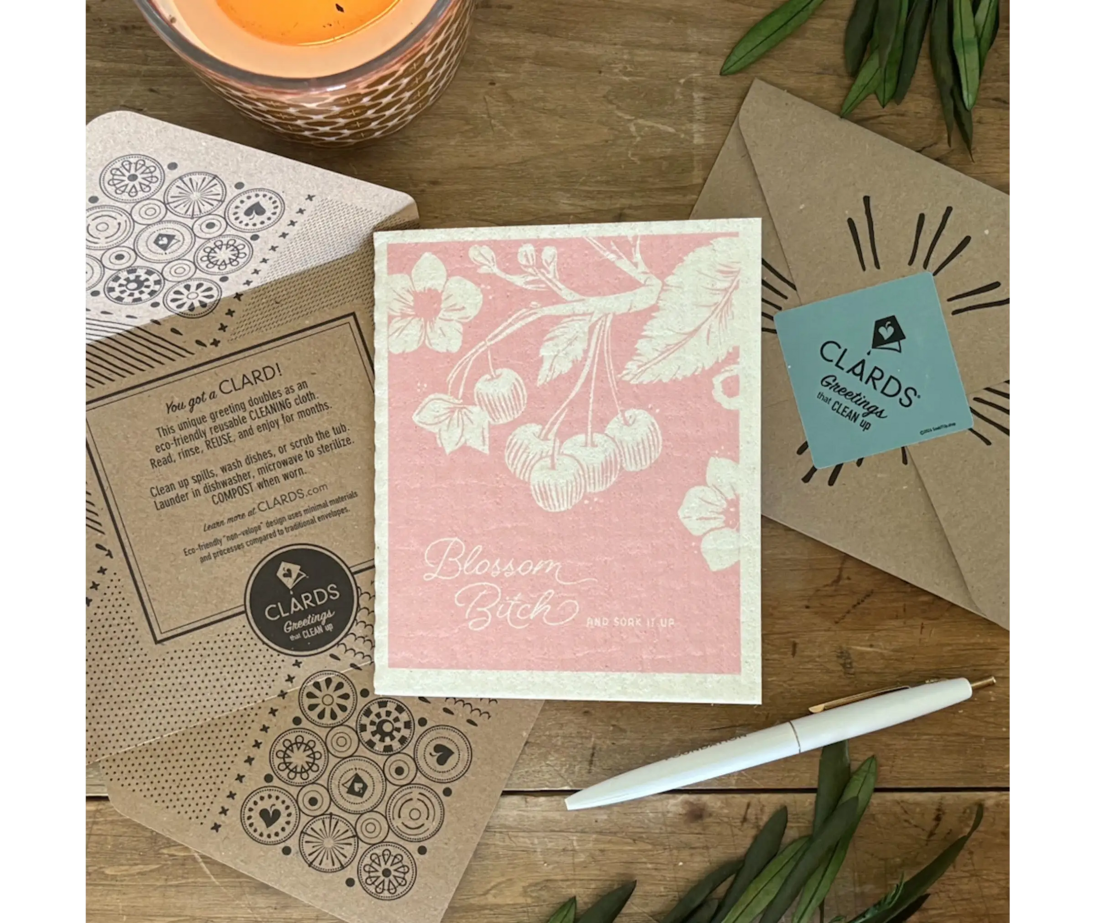 Blossom Bitch 2-in-1 Greeting Clard® & Eco Cloth - Eco