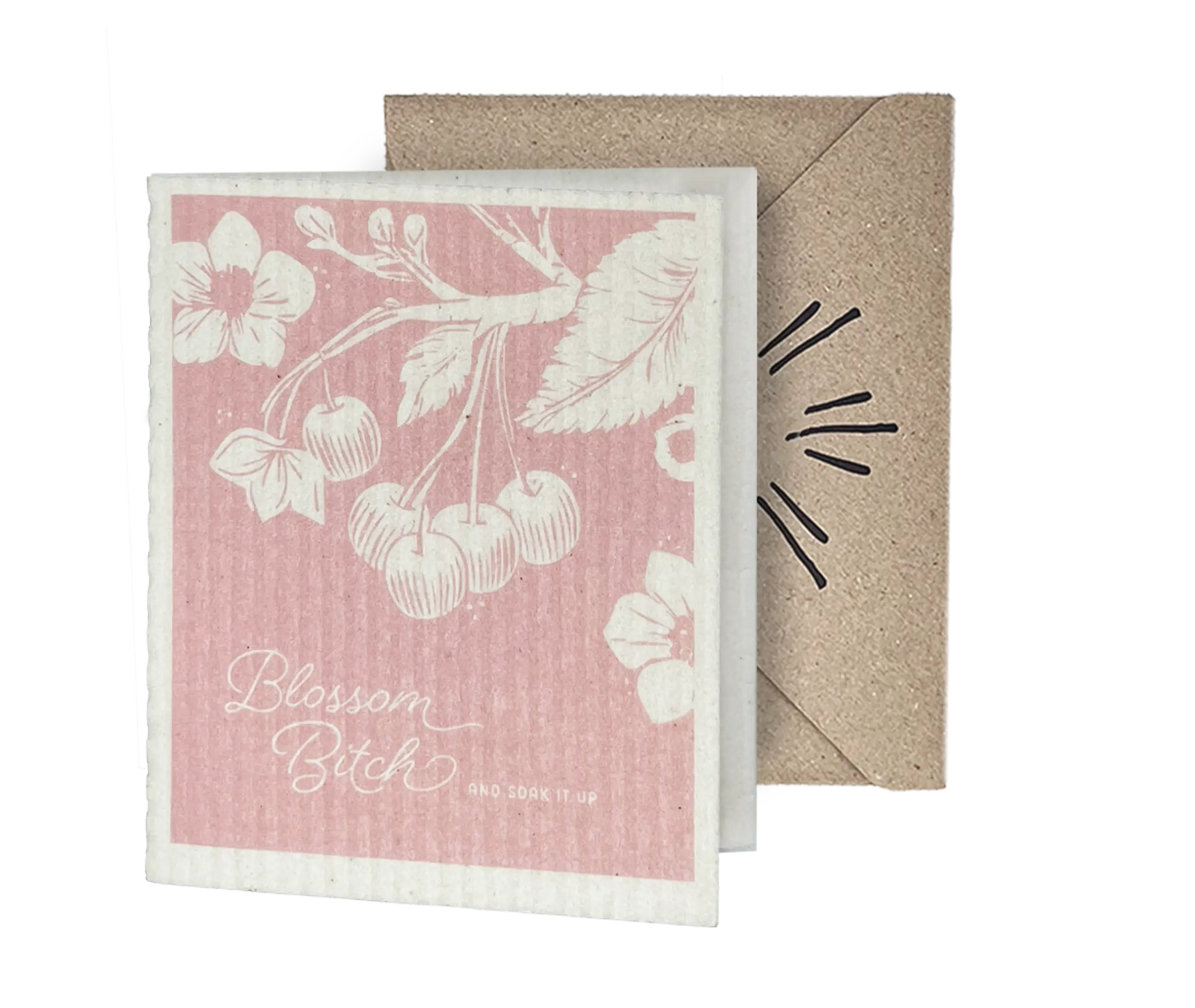 Blossom Bitch 2-in-1 Greeting Clard® & Eco Cloth - Eco