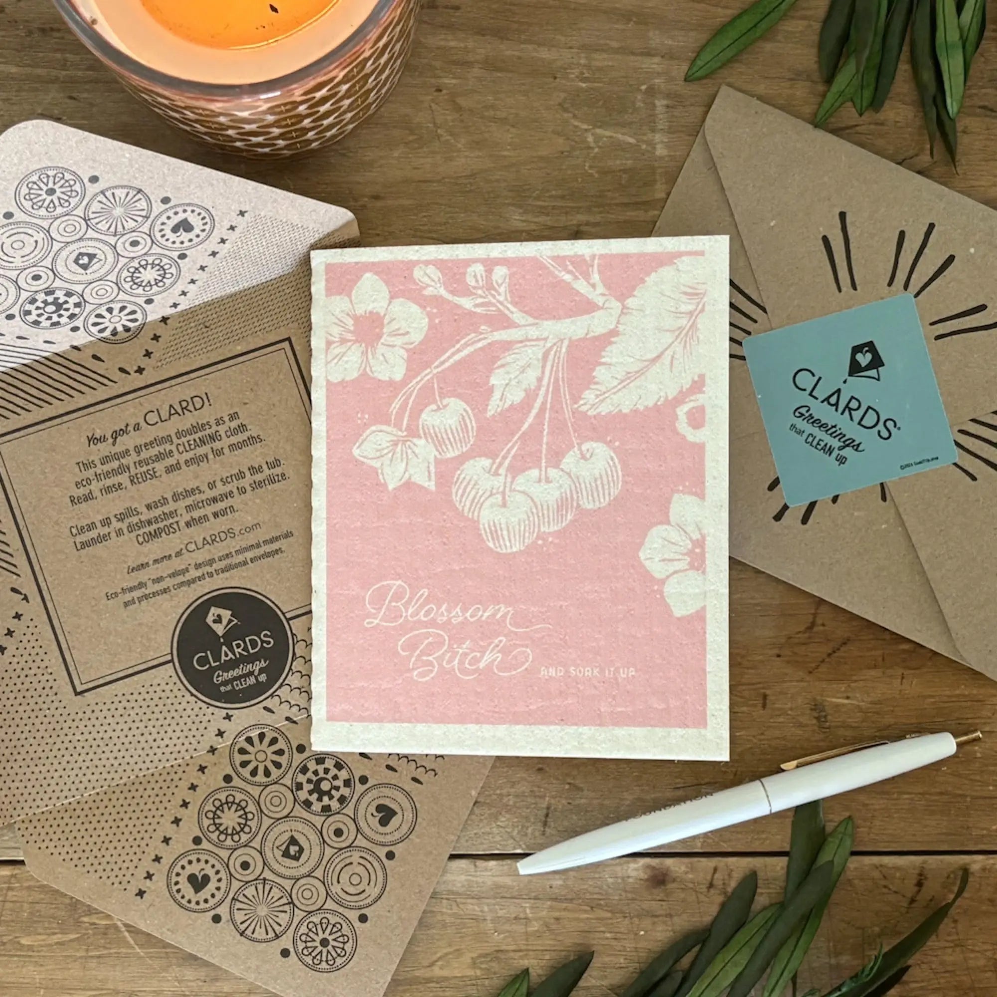 Blossom Bitch 2-in-1 Greeting Clard® & Eco Cloth - Eco