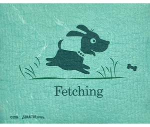 Fetching Dog - Swedish Dishcloths