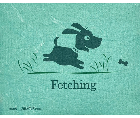 Fetching Dog - Swedish Dishcloths