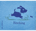 Load image into Gallery viewer, Fetching Dog Teal - Swedish Dishcloth
