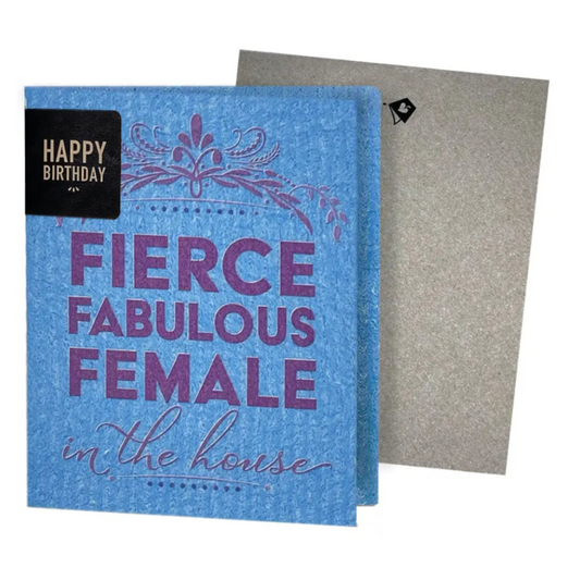 Fierce Fabulous Women Clards, Greetings that Clean Up Swedish dishcloths Clards.com