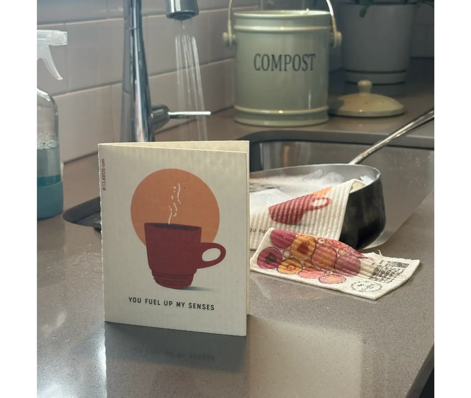 You Fuel Up My Senses 2-in-1 Greeting Clard® & Eco Cloth