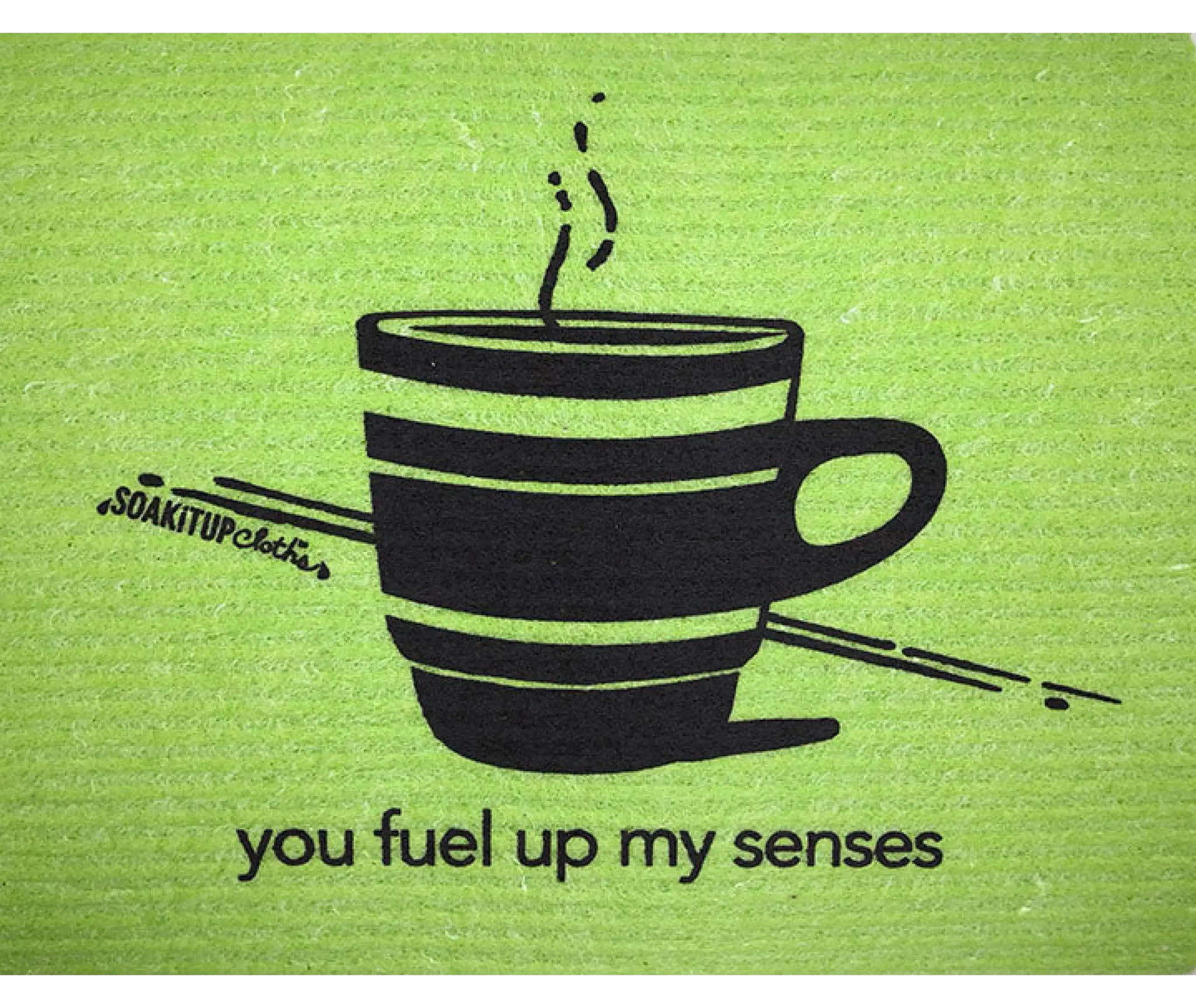 you fuel up my senses—coffee in apple - Swedish Dishcloths