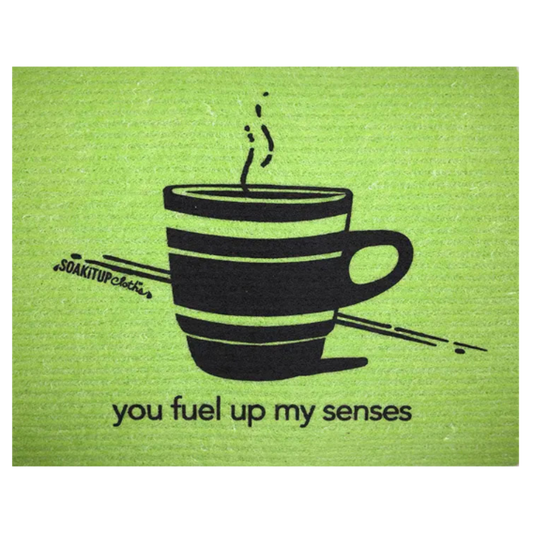 you fuel up my senses—coffee in apple - Swedish Dishcloths Soakitup.shop