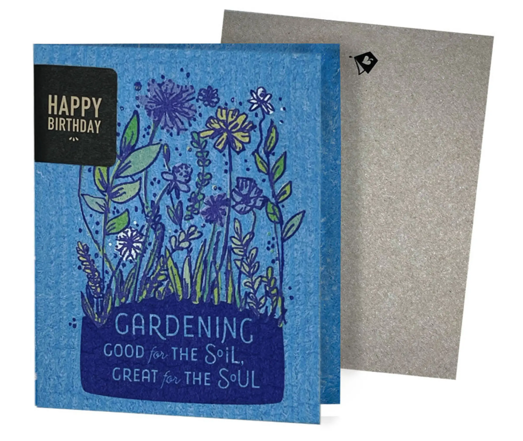 Greeting Clard Swedish dishcloth Gardening Good for the soil, great for the soul.