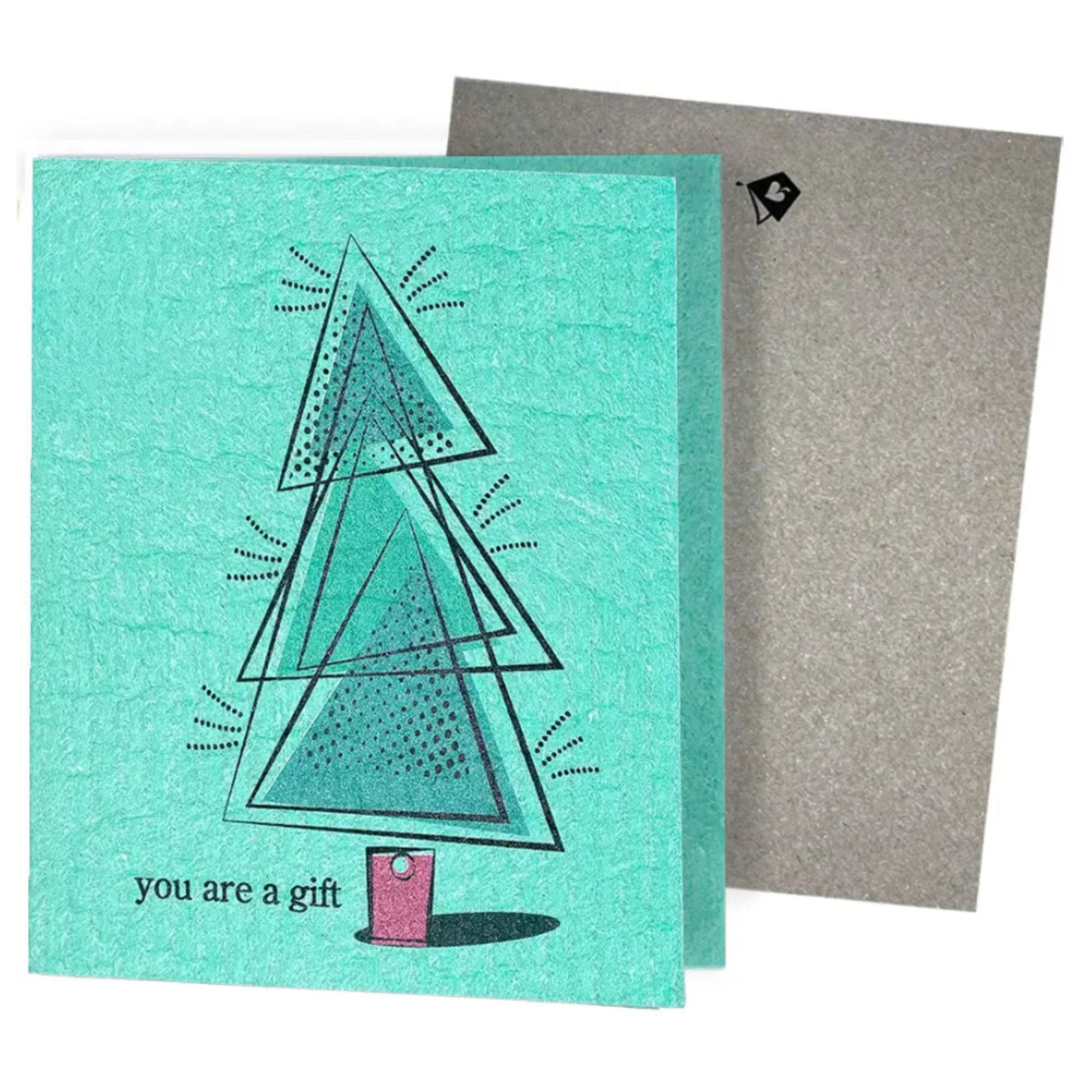 You Are a Gift Holiday Tree Clards—Greetings that Clean Up clards.com