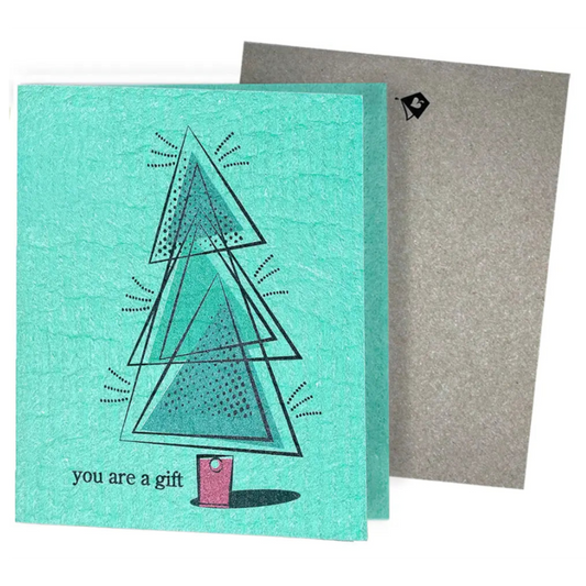 You Are a Gift Holiday Tree Clards—Greetings that Clean Up clards.com