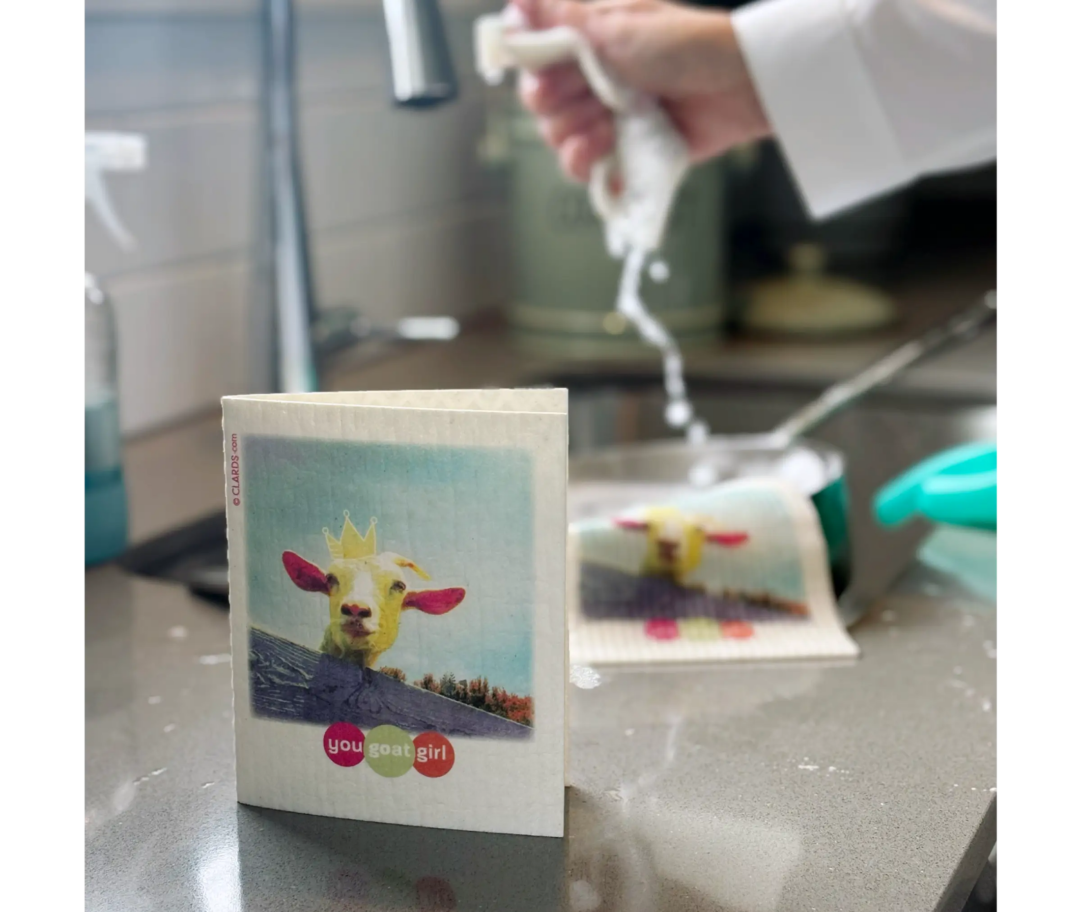 You GOat Girl 2-in-1 Greeting Clard® & Eco Cloth - Eco