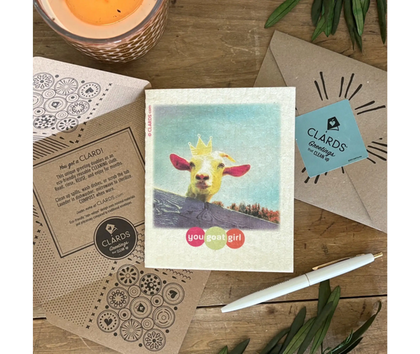 You GOat Girl 2-in-1 Greeting Clard® & Eco Cloth - Eco