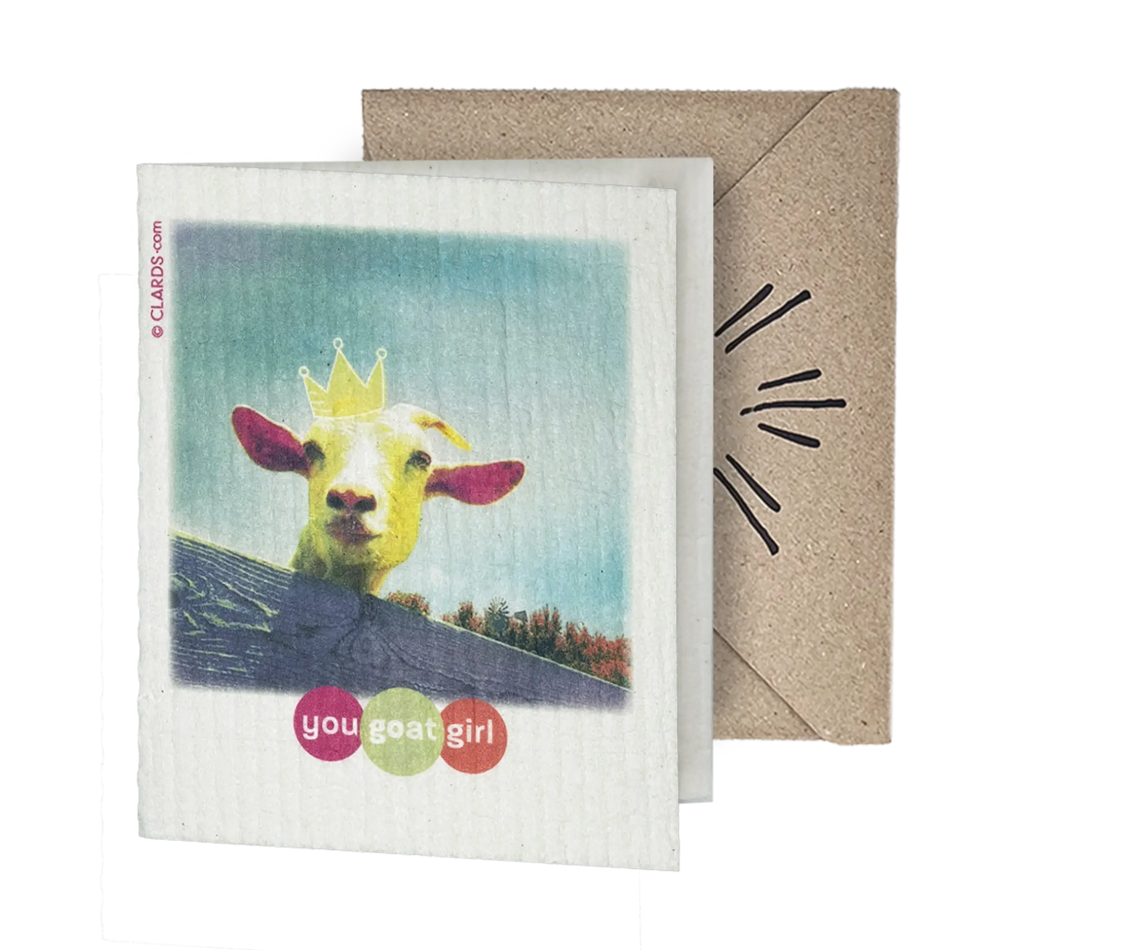 You GOat Girl 2-in-1 Greeting Clard® & Eco Cloth - Eco