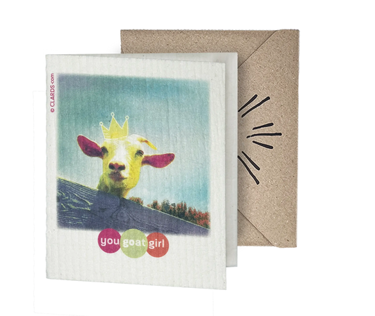 You GOat Girl 2-in-1 Greeting Clard® & Eco Cloth - Eco