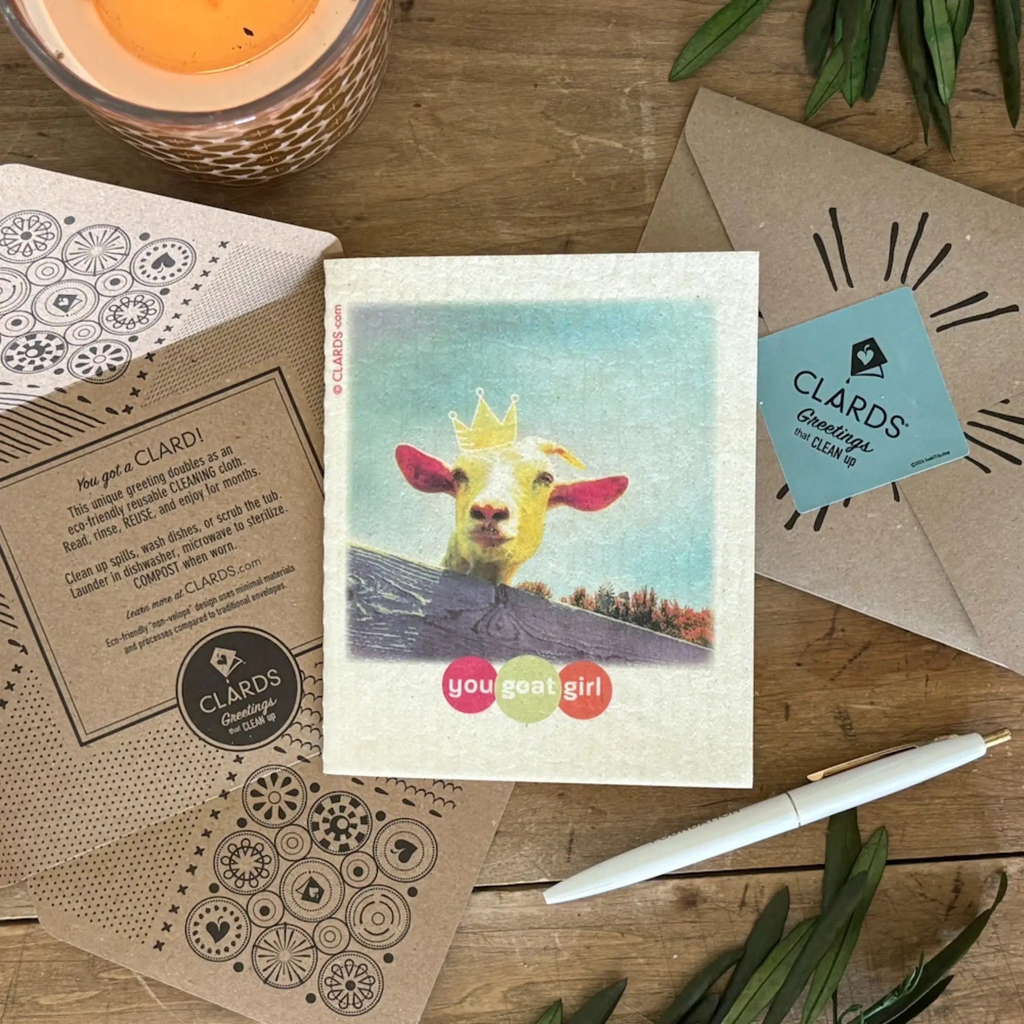 You GOat Girl 2-in-1 Greeting Clard® & Eco Cloth - Eco