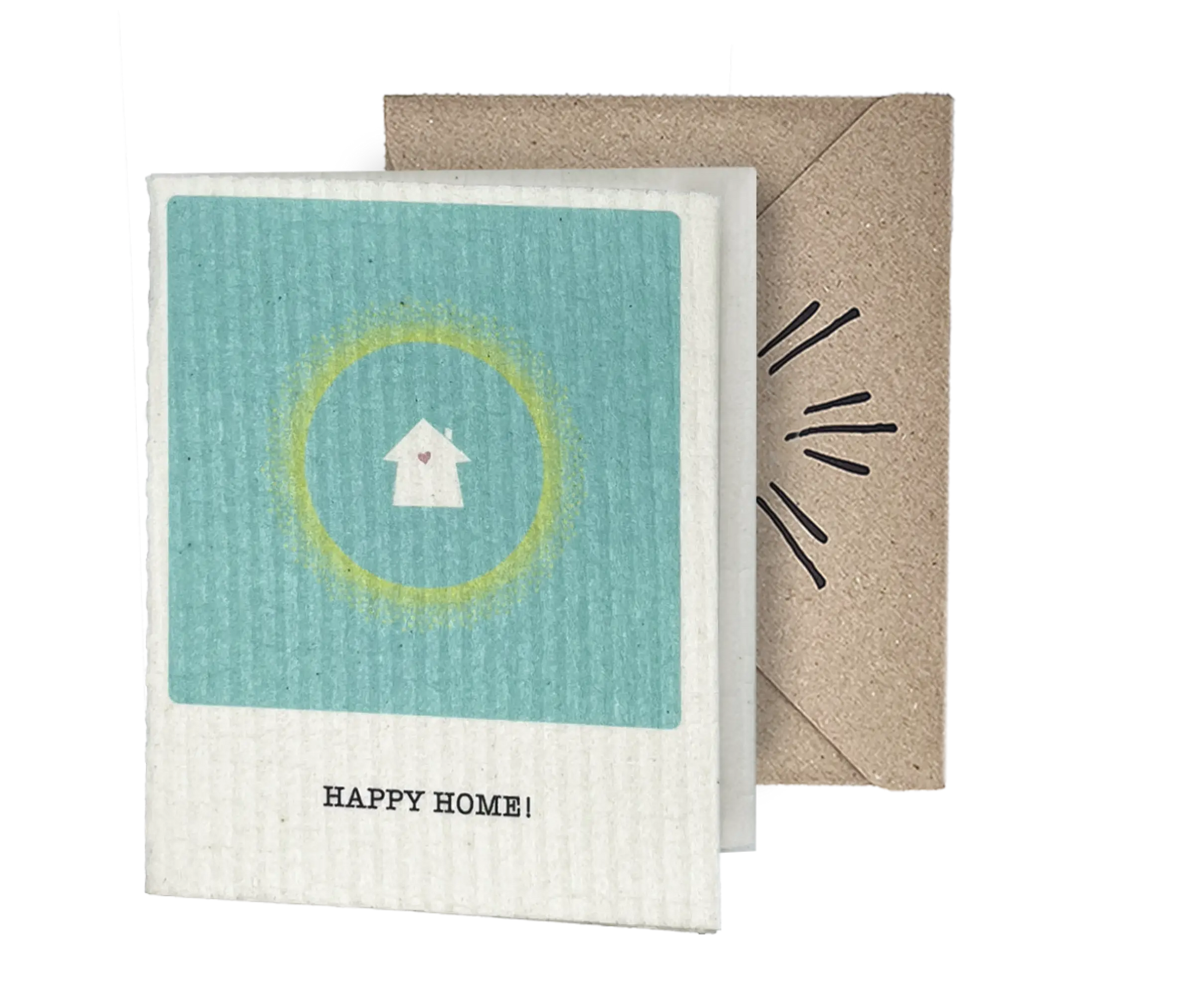 Happy Home! 2-in-1 Greeting Clard® & Eco Cloth - Eco