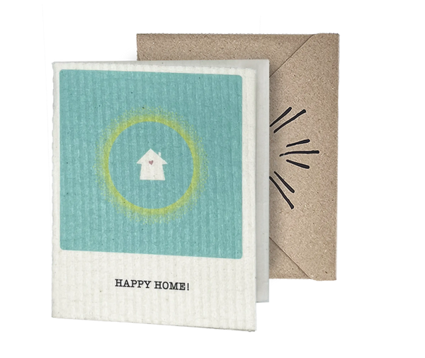 Happy Home! 2-in-1 Greeting Clard® & Eco Cloth - Eco