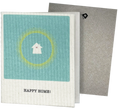 Load image into Gallery viewer, Happy Home! – Greeting Card Turns Swedish Sponge Cloth

