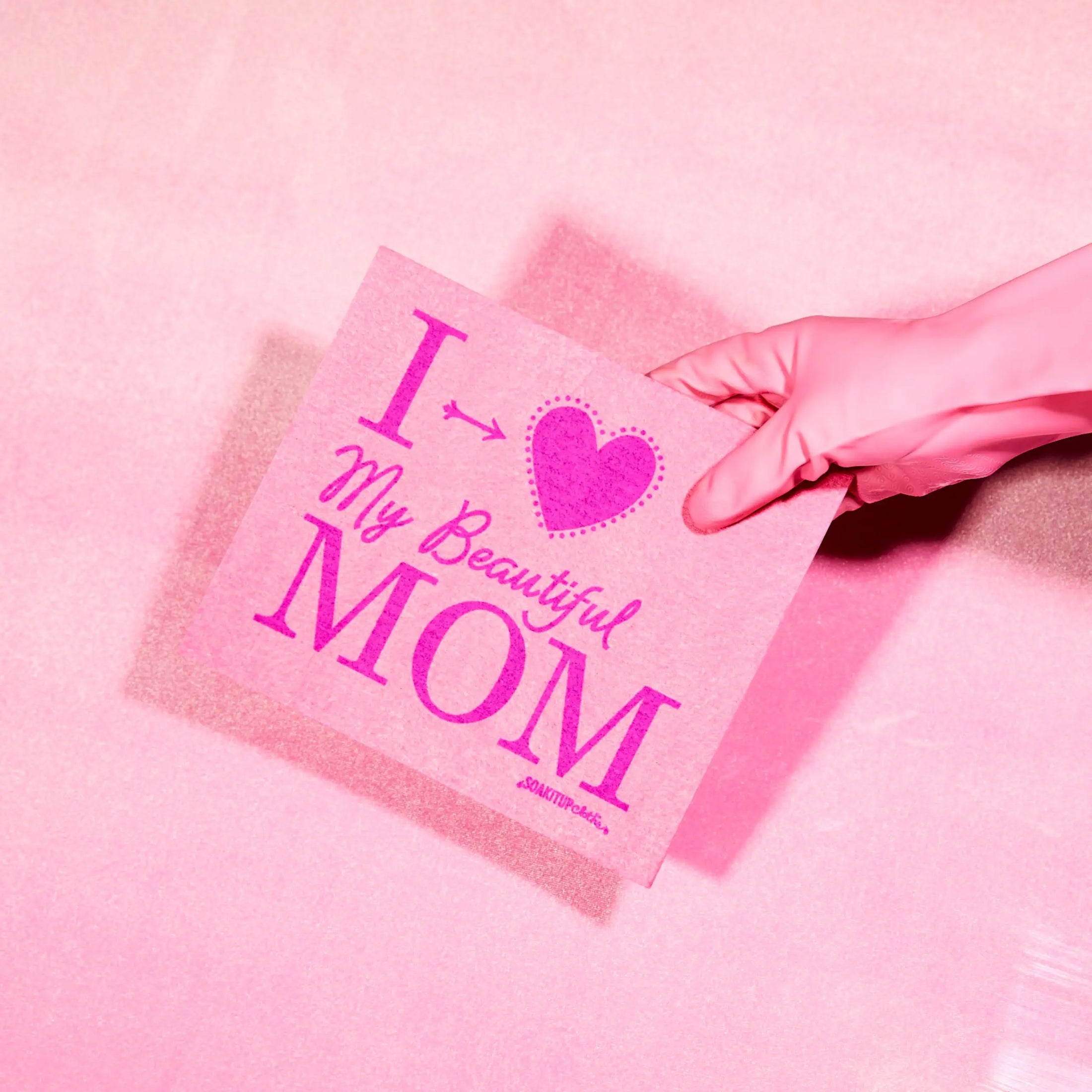 I heart my beautiful MOM - Swedish Dishcloths