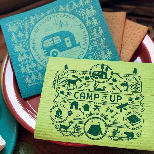 Hip & Happy Camper Swedish Dishcloth - Swedish Dishcloths