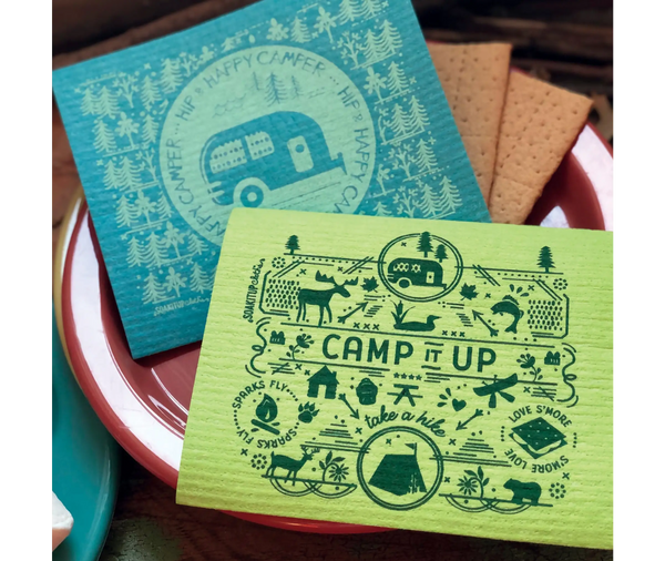 Hip & Happy Camper Swedish Dishcloth - Swedish Dishcloths